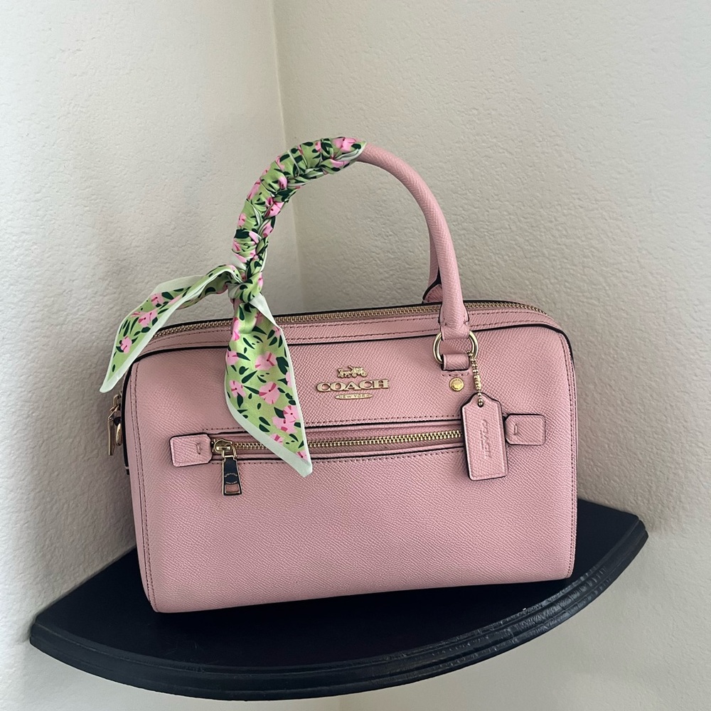 Rare Baby Pink Leather Coach Medium Rowan Handbag - Picture 7 of 7